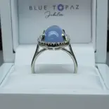 Pierścionek z akwamarynem naturalnym